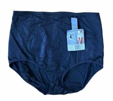 VINTAGE SILKY NYLON Black GRANNY PANTY BRIEF FULL FIGURE Jaclyn Smith 8X