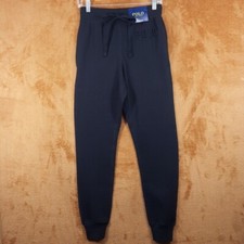 POLO RALPH LAUREN Pants Mens Small Black Drawstring Jogger Waffle Thermal Logo