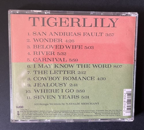 Natalie Merchant - Tigerlily - CD (Debut studio album) - Picture 3 of 3