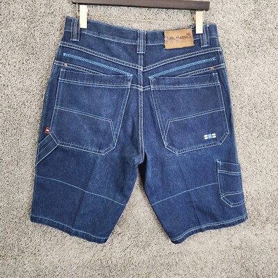 Vintage Musso Denim Shorts Size 36X13 Blue Baggy Y2K Grunge Carpenter Y2k 90s