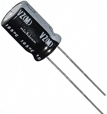 Nichicon Set of 10, 105°C Electrolytic Capacitor 220uF (220 mfd) 10V 20% Radial