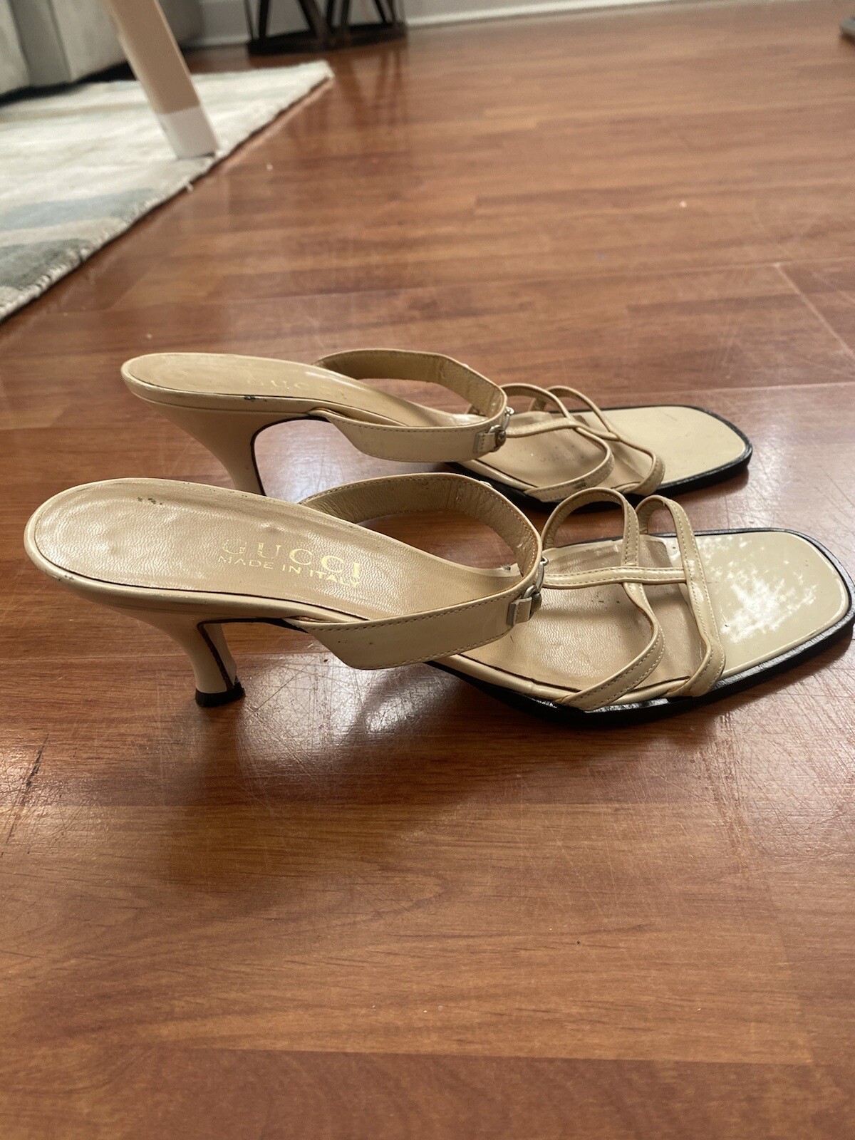 Gucci Horsebit Tan Strappy Sandal Heels Made In Italy… Gem