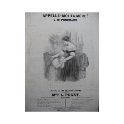 PUGET Loïsa Nenn mich deine Mutter! Klaviergesang 1844