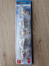 Livarno LUX 5x Halogen-Leuchtmittel 50 Watt 12 Volt 323 Lumen