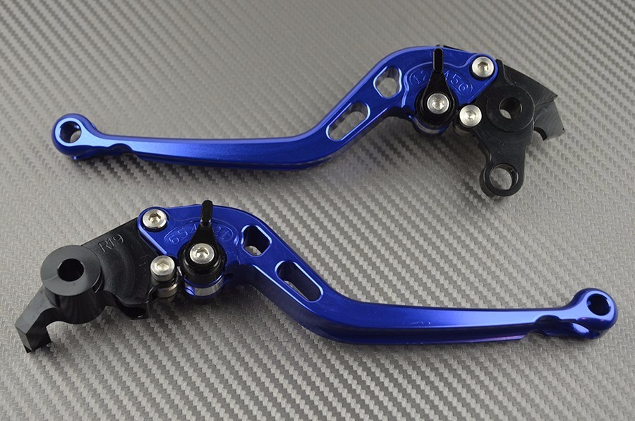 Long brake & clutch levers pair CNC titanium Kawasaki ZX6R