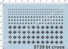 Decals Black Templars Cross for Different Scales Model Kits