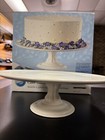 WILTON Ceramic Pedestal Cake Stand - Used- Table Decor Party Wedding Birthday