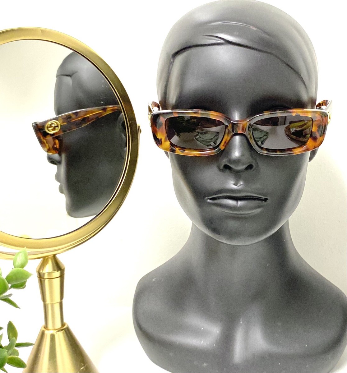 Authentic Vintage Y2K Gucci GG 2409/S Square Tortoiseshell Acetate