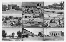 LOVELOCK NEVADA MULTIPLE VIEWS OF LOVELOCK RPPC POSTCARD
