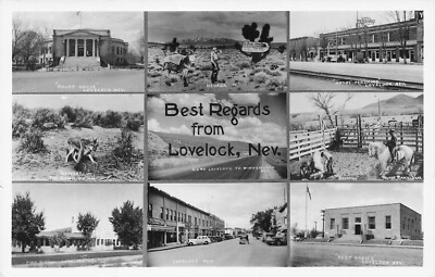 LOVELOCK NEVADA MULTIPLE VIEWS OF LOVELOCK RPPC POSTCARD