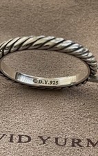 David Yurman Sterling Silver 3 mm Cable Stackable Ring size 7. q-88