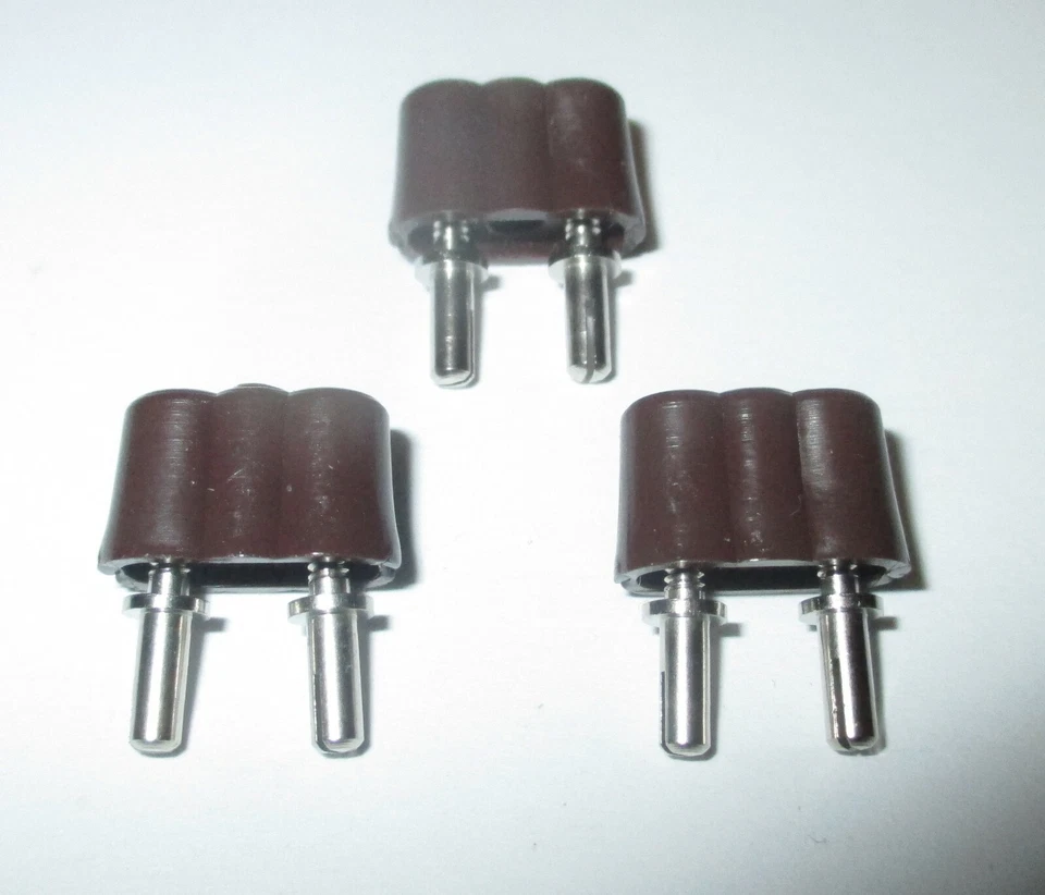 Kahlert Stecker für Puppenhaus-Krippenbeleuchtung braun 3 Stück NEU