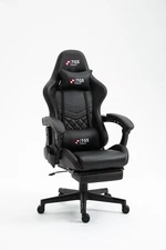 TGS Computer/Gaming Chair - Black/red diamond stitches- New
