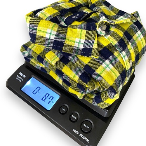 Gap Flannel Shirt Boys Large Yellow Black Button Up Long Sleeve Plaid - Picture 8 of 8