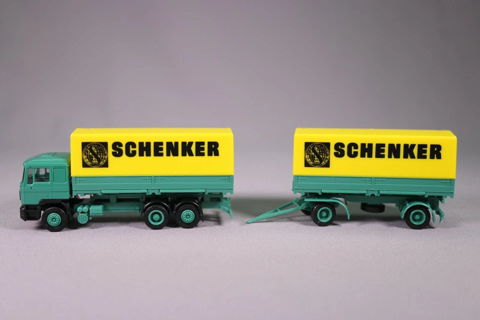 LE1850 HERPA WAGENER Camion Ho 1/87 MAN semi-remorque Schenker - Photo 3/4