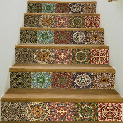 6x 3D Stair Riser Decals Wall Tile Mural Staircase Stickers Vinyl DIY Home Decor - Picture 48 of 62