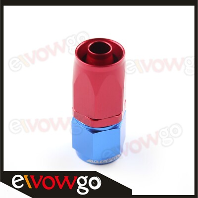 US SHIP -6AN 6AN AN6 Swivel Hose End Straight Fuel Oil Fitting Adapter Red/Blue
