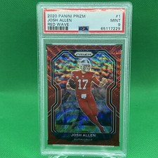 2020 Panini Prizm Josh Allen Red Wave /149 PSA 9  MINT Bills