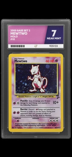 Pokémon TCG Mewtwo Base Set 2 Holo Unlimited Rare Card 10/130 Vintage 1999 Ace 7