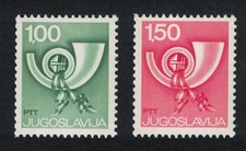 Yugoslavia Posthorn 2v 1977 MNH SG#1566a-1567a MI#1695-1696