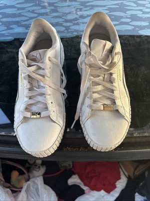 Puma Women's Shoes Jada SC Better White Team Gold Athletic Sneaker Size 8.5