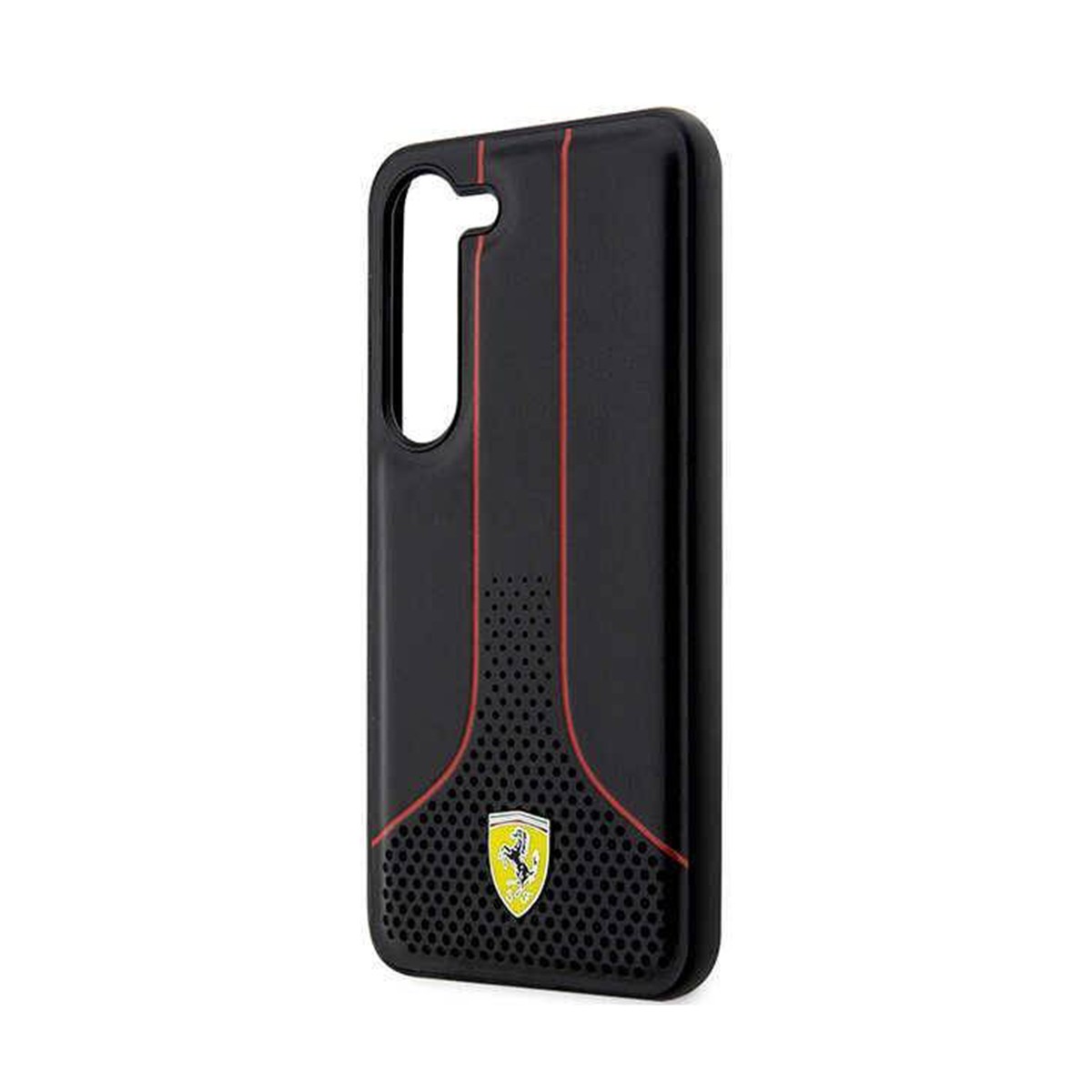 Coque Samsung S23 Plus Ferrari design perforé chic pour le bureau et les sorties