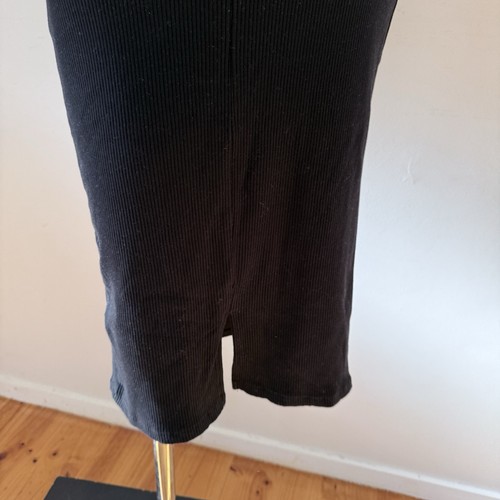 Cotton On Ribbed Midi Skirt Size M Womens Black Stretch Casual Rib Knit Knitted - Picture 8 of 24