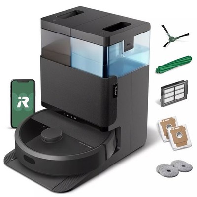 New iRobot Roomba Plus 405 (G185) Combo Robot Vacuum & Mop +AutoWash Dock -Black