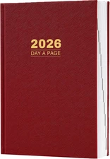 2026 Diary - Diary 2026 Full Page per Day, Daily Planner 2026, Jan. 2026 - Dec. 