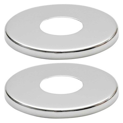 2 x Chrom Duscharmatur Rohrabdeckung hoher Kragen G1/2 G3/4 Stahl