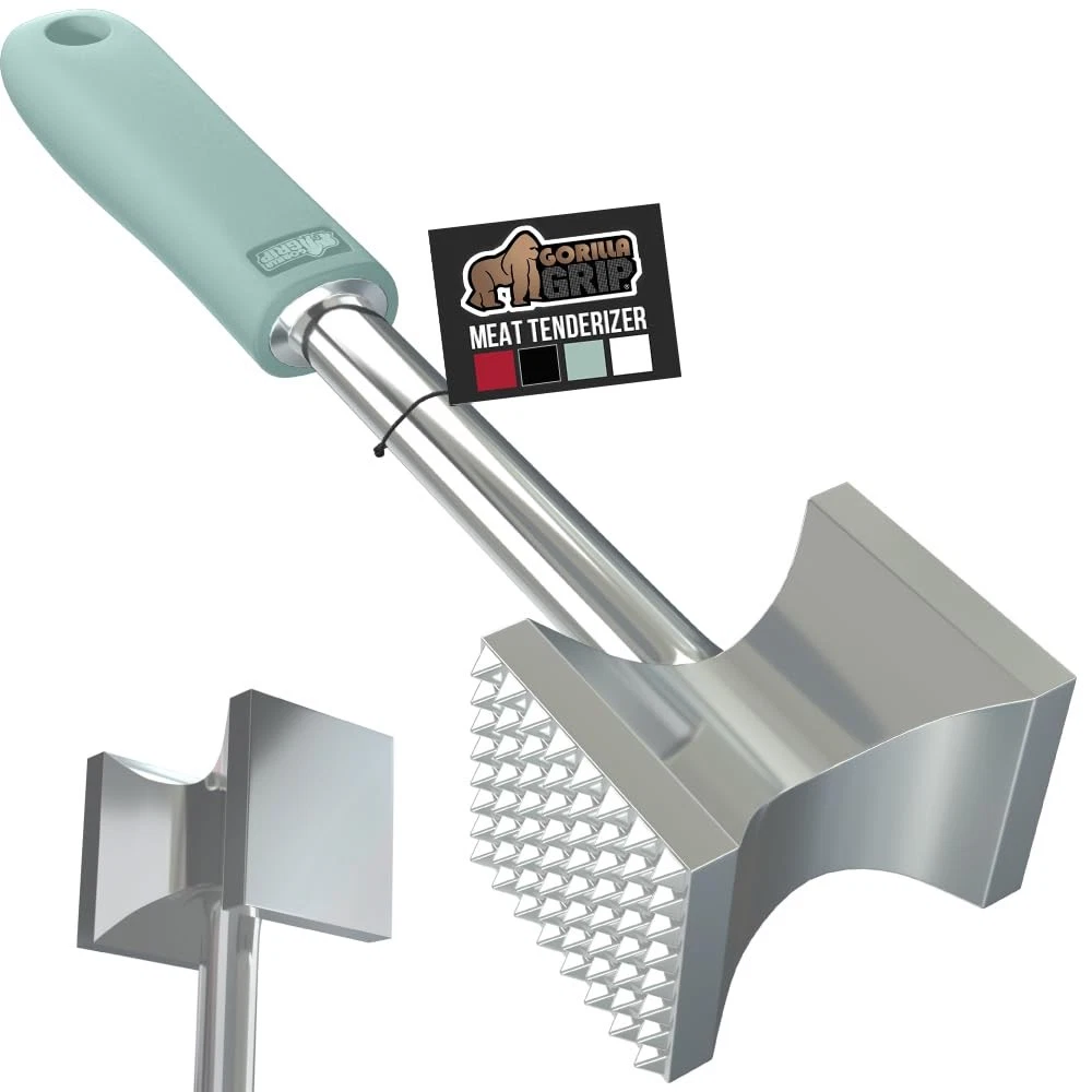 GORILLA GRIP BPA-Free Patented Dual-Sided Meat Tenderizer One Size, Mint