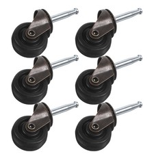  6 Pcs Roues Pivotantes Pour Les Tables Basses Et De Travail Roulettes À Plaques