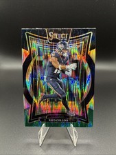 2024 Panini Select - Concourse Nico Collins #86 Black & Green Shock Prizm
