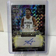 2025 Topps Finest Yves Missi #ESG-YM Electrifying Signatures Black Refractor /25