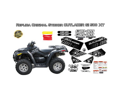 BRP can-am Outlander G1 Max XT 500 DECAL sticker Kit graphics set  Black FULL