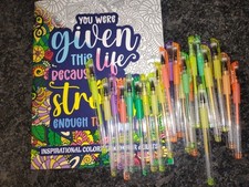 Brand New Coloring Book And Gel Pens