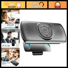 Bluetooth Car Speakerphone, Hands-Free Kit for Calls  Music, TF Card Slot, Siri
