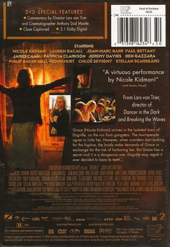 DOGVILLE-DVD-DRAMA-STILL FACTORY SEALED-NEW-NICOLE KIDMAN-LAUREN BACALL - Zdjęcie 2 z 2