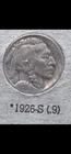 1926 - S Mint - Buffalo Nickel DIESTRIKE ERROR Reverse And  Year Stamp/ Front