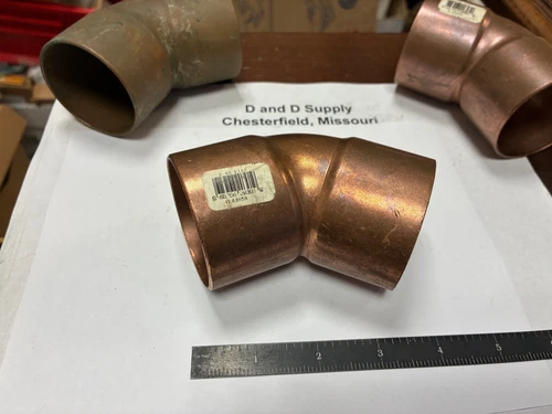 Mueller W63059, 2" Sweat, Copper 45 Degree Elbow, Plumbing Fitting