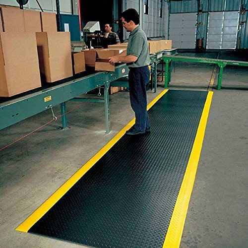 419S0026BY 419 Diamond Sof-Tred 2'W x 6'L x 1/2" Thick, Black/Yellow - Picture 4 of 5