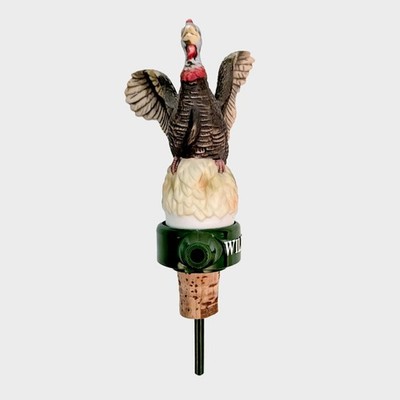 Vintage Wild Turkey Bird Pour Spout Bottle Stopper Whiskey Bourbon Beverage Bar
