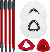 Spin Mop Handle Base Replacement Set For EasyWring 1 Tank W/ 2 Heads Brush