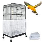 Extra Large Bird Cage Seed Catcher Guard - Nylon Mesh Net for Birds