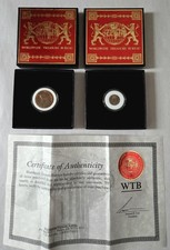 2 Roman Coins EMPEROR AUGUSTUS 27 BC - 14 A.D. & CONSTANTINUS II 337 - 361 A.D.