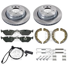FEBI BREMSSCHEIBEN + BELÄGE + HANDBREMSE HINTEN passend für BMW 5er E39 Kombi