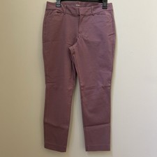 Old Navy Womans Pixie Pant Size 8 Mauve Pink Tapered leg Chino Pant