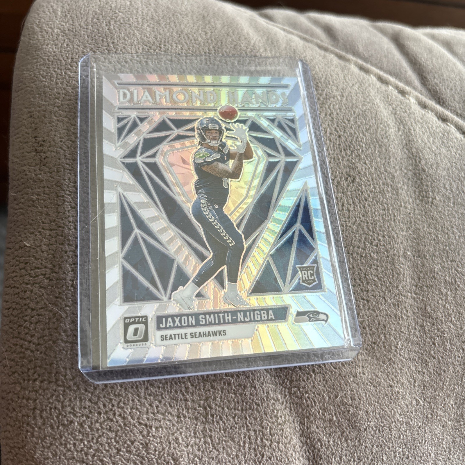 2023 Donruss Optic Diamond Hands Silver Prizm Jaxon Smith-Njigba (RC) Seahawks