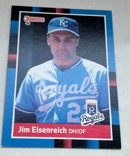1988 DONRUSS Baseball #343 Jim Eisenreich Kansas City Royals baseball card