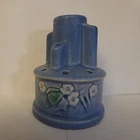 Vintage Roseville Blue Clemana Flower Frog 1936 - Beautiful!